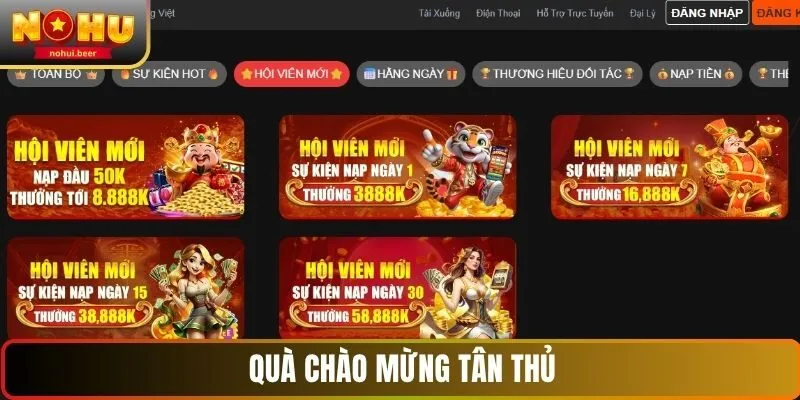 Quà chào mừng tân thủ NOHU Quà chào mừng tân thủ NOHU