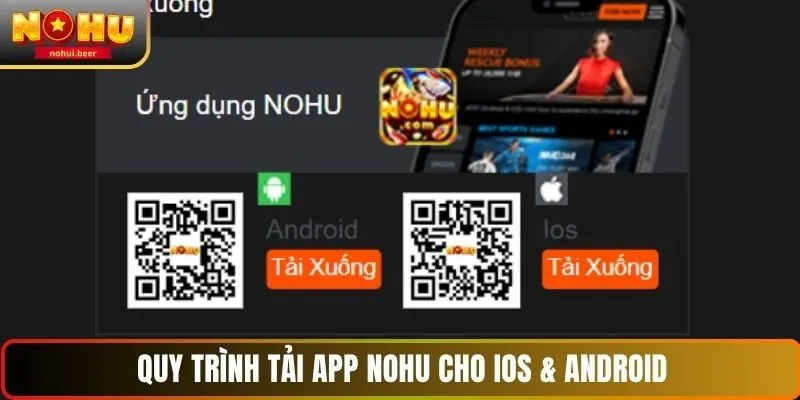 Quy trình tải app NOHU cho IOS & Android Quy trình tải app NOHU cho IOS & Android